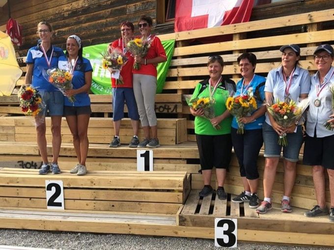 Podium Dames - Championnat de Suisse Doublettes 2019 - 17-18 août -  Yverdon

